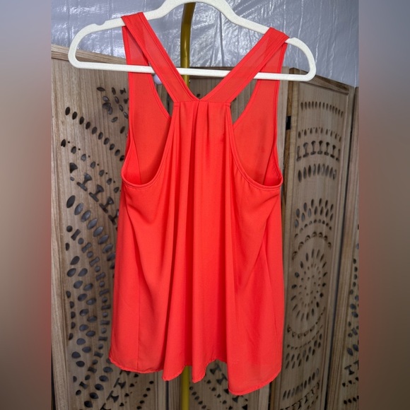 Pink Rose Orange Red Sleeveless Tank Top - Picture 3 of 5